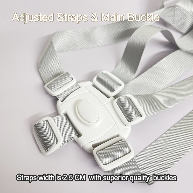 ZARPMA High Chair Straps, Universal Replacement Harness Strap Belt for Chair Compatible for Tripp Trapp Stokke HighChair (Grey) - Image 4